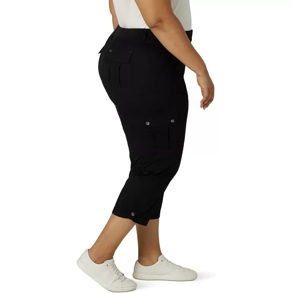 Lee Womens Plus Size Ultra Lux Comfort with Flextogo Cargo Capri PantBlack