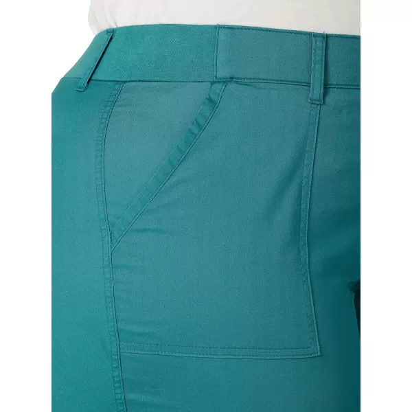 Lee Womens Plus Size Ultra Lux Comfort with Flextogo Cargo Capri PantMidway Teal