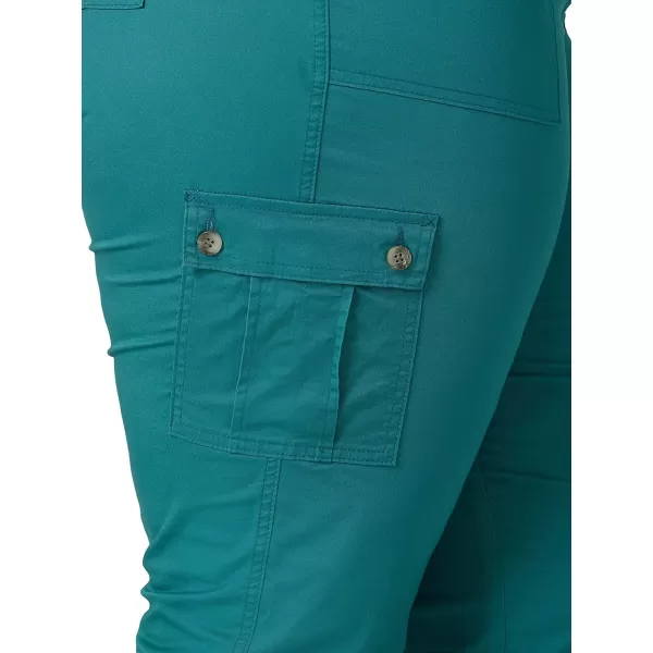 Lee Womens Plus Size Ultra Lux Comfort with Flextogo Cargo Capri PantMidway Teal