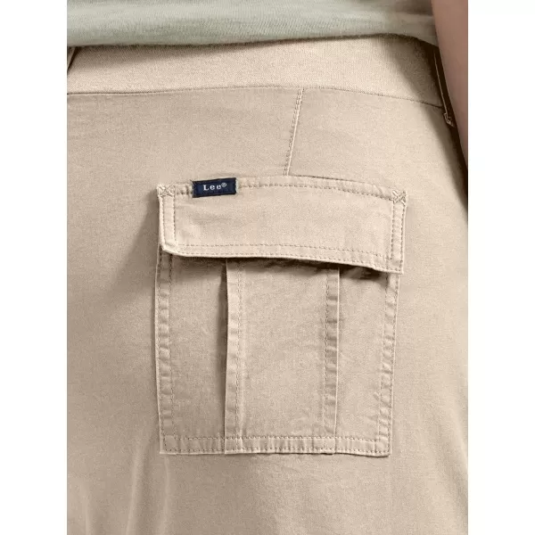 Lee Womens Plus Size Ultra Lux Comfort with Flextogo Cargo Capri PantPioneer Beige