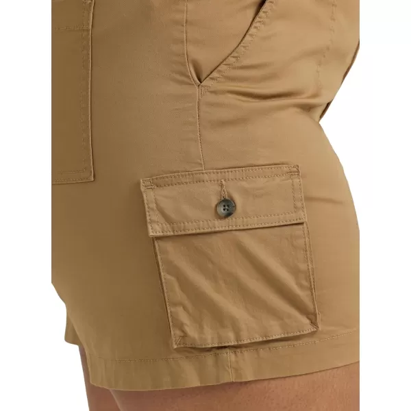 Lee Womens Plus Size Ultra Lux Comfort with Flextogo Cargo ShortSettler Tan