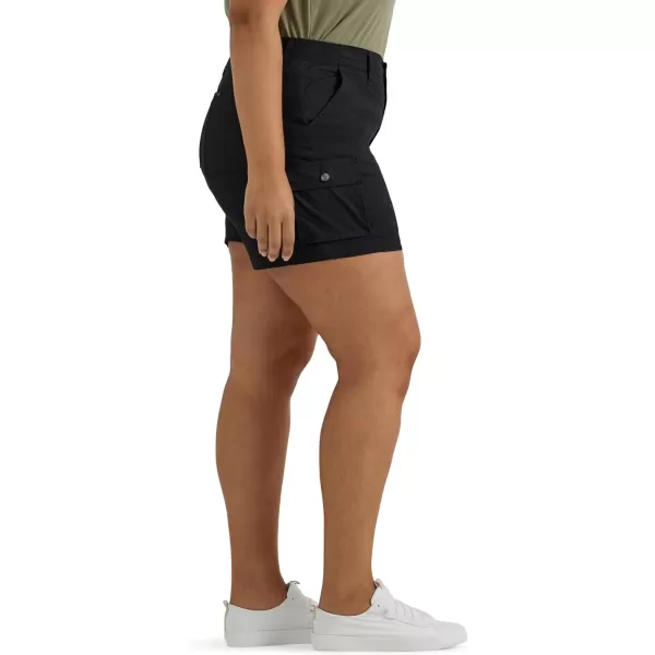 Lee Womens Plus Size Ultra Lux Comfort with Flextogo Cargo ShortUnionall Black