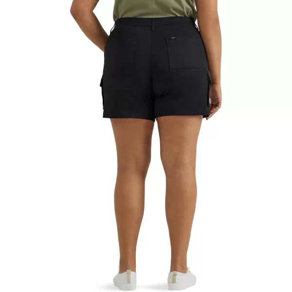 Lee Womens Plus Size Ultra Lux Comfort with Flextogo Cargo ShortUnionall Black