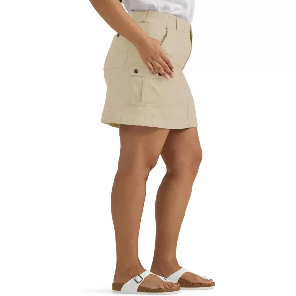 Lee Womens Plus Size Ultra Lux Comfort with Flextogo Cargo SkortPioneer Beige