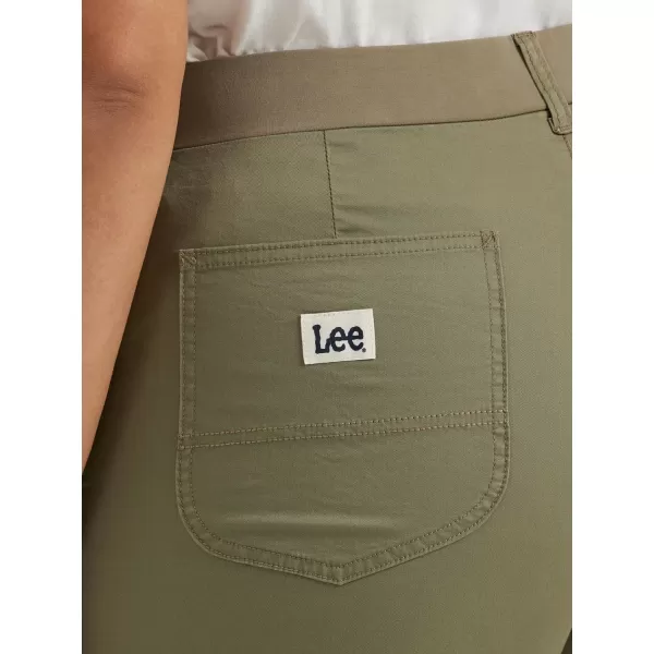 Lee Womens Plus Size Ultra Lux Comfort with Flextogo Utility Bermuda ShortDeep Lichen Green