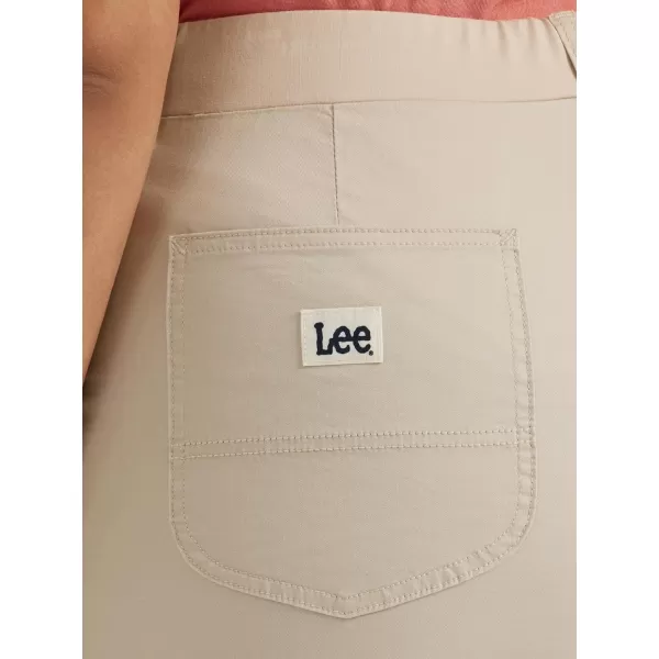 Lee Womens Plus Size Ultra Lux Comfort with Flextogo Utility Bermuda ShortGreige