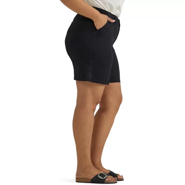 Lee Womens Plus Size Ultra Lux Comfort with Flextogo Utility Bermuda ShortUnionall Black