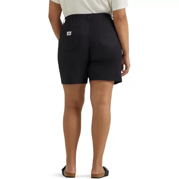 Lee Womens Plus Size Ultra Lux Comfort with Flextogo Utility Bermuda ShortUnionall Black