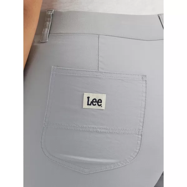 Lee Womens Plus Size Ultra Lux Comfort with Flextogo Utility Skimmer Capri PantMaterial Gray