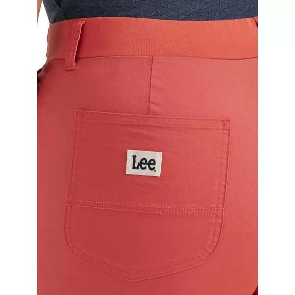 Lee Womens Plus Size Ultra Lux Comfort with Flextogo Utility Skimmer Capri PantPoppy