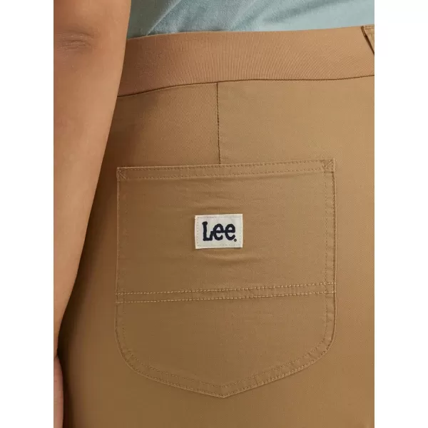 Lee Womens Plus Size Ultra Lux Comfort with Flextogo Utility Skimmer Capri PantSettler Tan