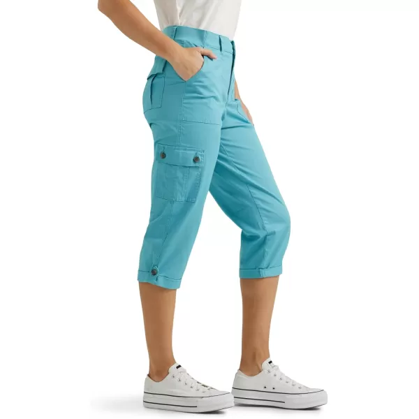 Lee Womens Ultra Lux Comfort with Flextogo Cargo Capri PantBay Blue