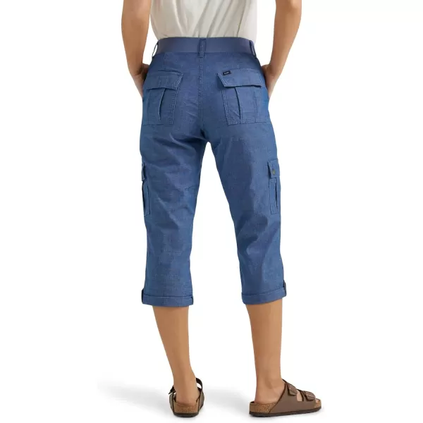 Lee Womens Ultra Lux Comfort with Flextogo Cargo Capri PantChambray