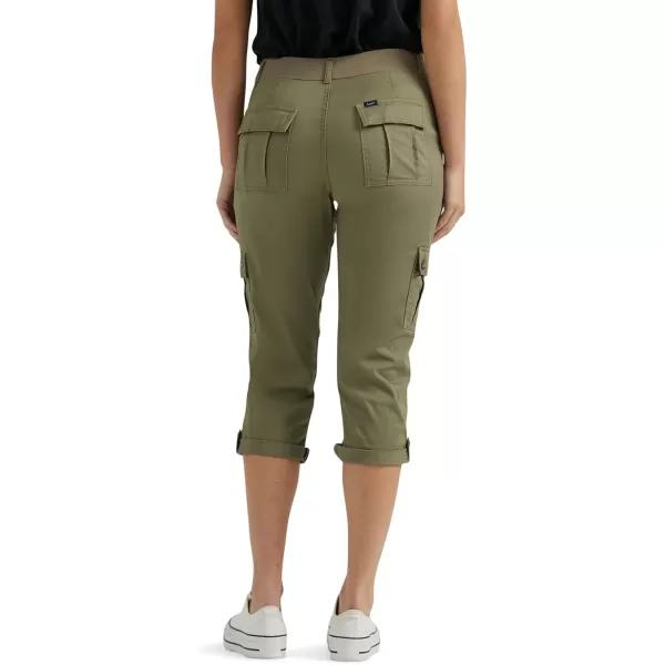 Lee Womens Ultra Lux Comfort with Flextogo Cargo Capri PantDeep Lichen Green