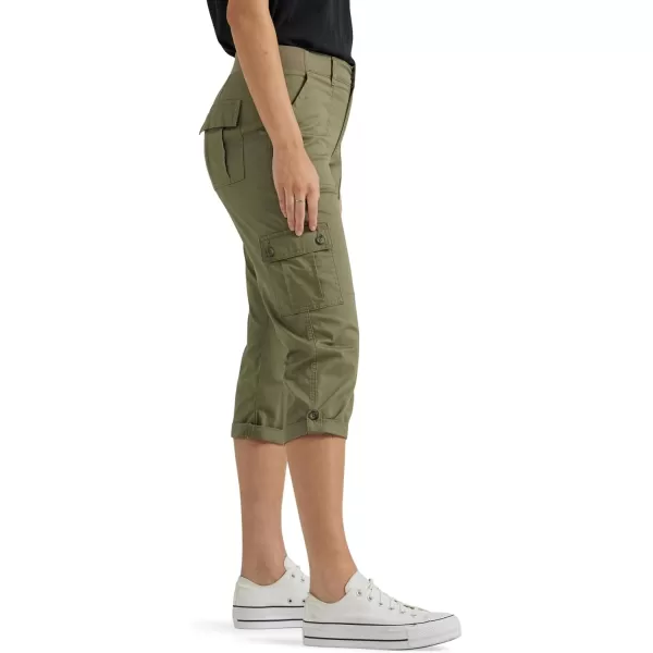 Lee Womens Ultra Lux Comfort with Flextogo Cargo Capri PantDeep Lichen Green