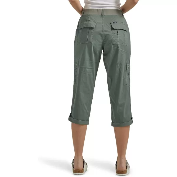 Lee Womens Ultra Lux Comfort with Flextogo Cargo Capri PantFort Green