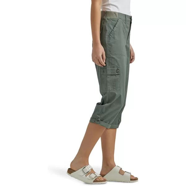 Lee Womens Ultra Lux Comfort with Flextogo Cargo Capri PantFort Green