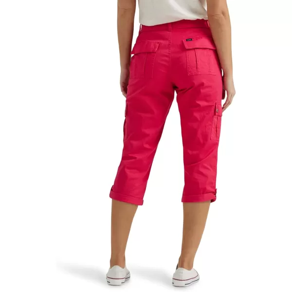 Lee Womens Ultra Lux Comfort with Flextogo Cargo Capri PantHot Magenta