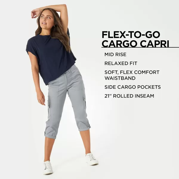 Lee Womens Ultra Lux Comfort with Flextogo Cargo Capri PantMedieval Blue