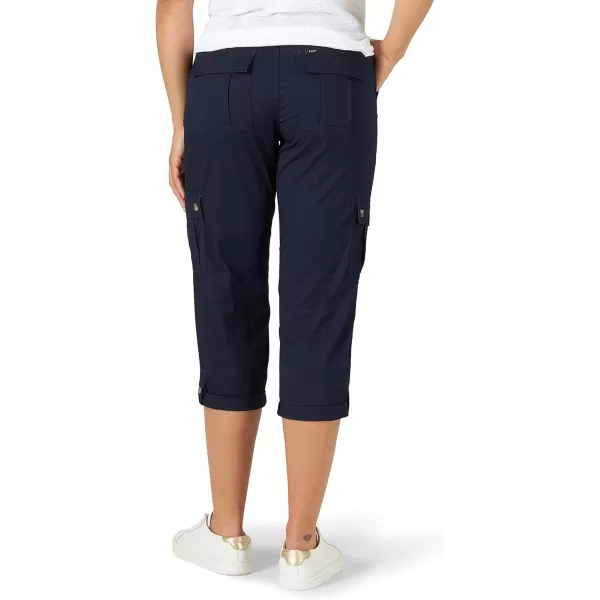 Lee Womens Ultra Lux Comfort with Flextogo Cargo Capri PantRivet Navy