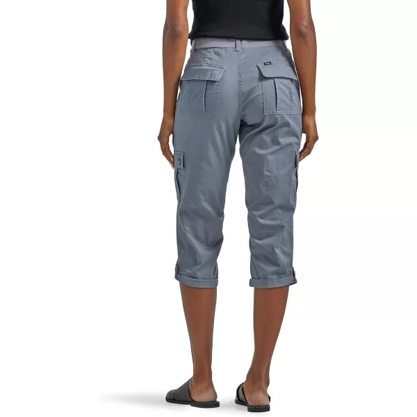 Lee Womens Ultra Lux Comfort with Flextogo Cargo Capri PantTech Gray