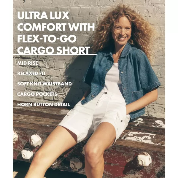 Lee Womens Ultra Lux Comfort with Flextogo Cargo ShortBright White