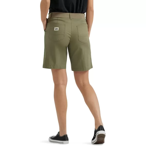 Lee Womens Ultra Lux Comfort with Flextogo Utility Bermuda ShortDeep Lichen Green