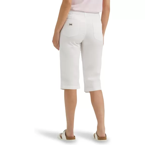 Lee Womens Ultra Lux Comfort with Flextogo Utility Skimmer Capri PantBright White