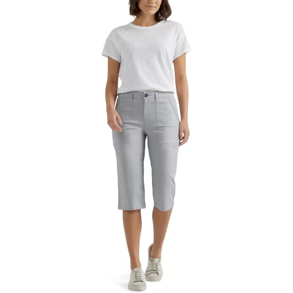 Lee Womens Ultra Lux Comfort with Flextogo Utility Skimmer Capri PantMaterial Gray