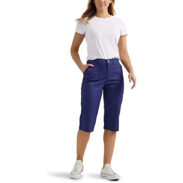 Lee Womens Ultra Lux Comfort with Flextogo Utility Skimmer Capri PantMedieval Blue