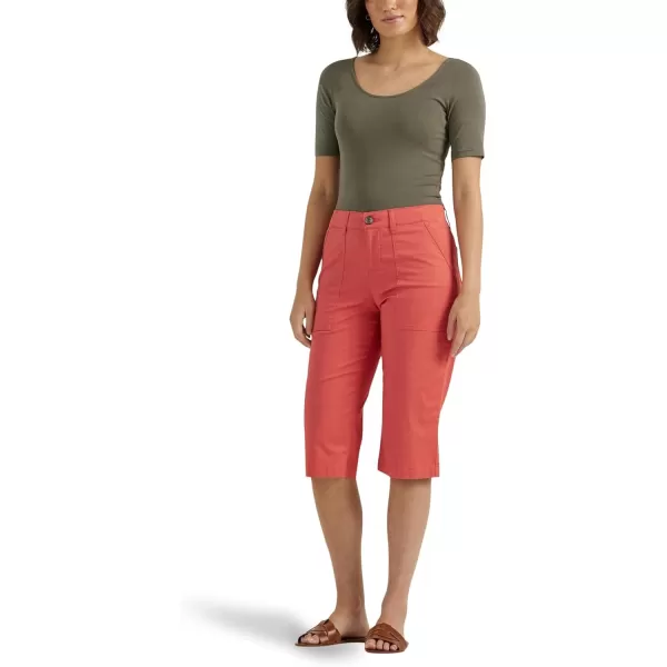 Lee Womens Ultra Lux Comfort with Flextogo Utility Skimmer Capri PantPoppy