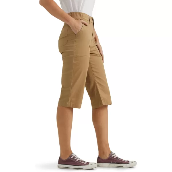 Lee Womens Ultra Lux Comfort with Flextogo Utility Skimmer Capri PantSettler Tan