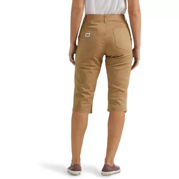 Lee Womens Ultra Lux Comfort with Flextogo Utility Skimmer Capri PantSettler Tan