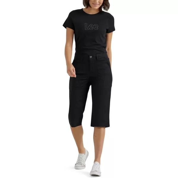 Lee Womens Ultra Lux Comfort with Flextogo Utility Skimmer Capri PantUnionall Black