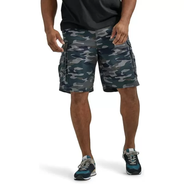 Lee Mens Big  Tall New Belted Wyoming Cargo ShortBlack Camo