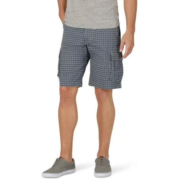 Lee Mens Extreme Motion Carolina Cargo ShortGray Plaid