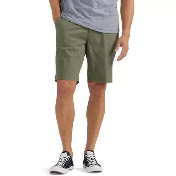 Lee Mens Extreme Motion Flat Front ShortOlive Grove