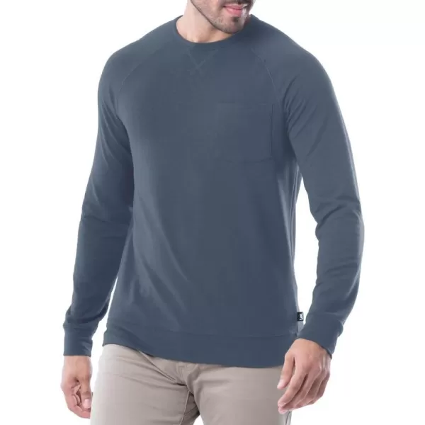 Lee Mens French Terry Long Sleeve Raglan Tee ShirtBlue