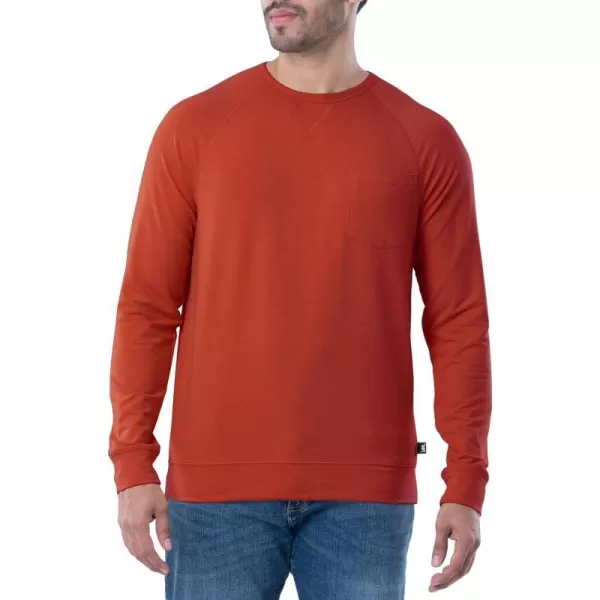 Lee Mens French Terry Long Sleeve Raglan Tee ShirtFiesta Orange