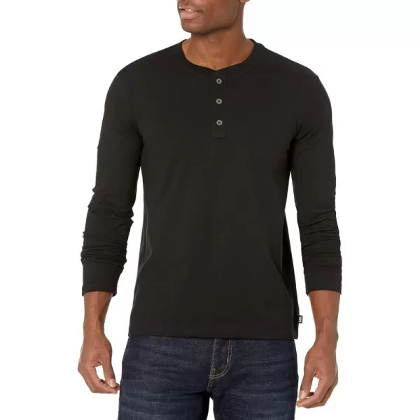 Lee Mens Long Sleeve Soft Washed Cotton Henley TShirtBlack