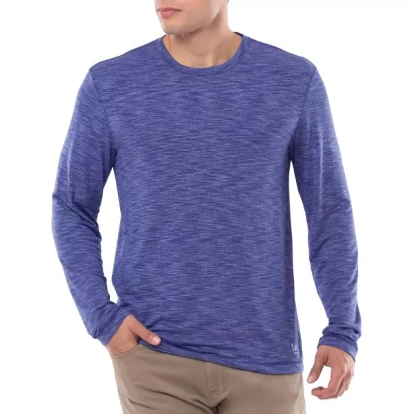 Lee Mens Quick Dry Long Sleeve TeeNavy Blue Heather