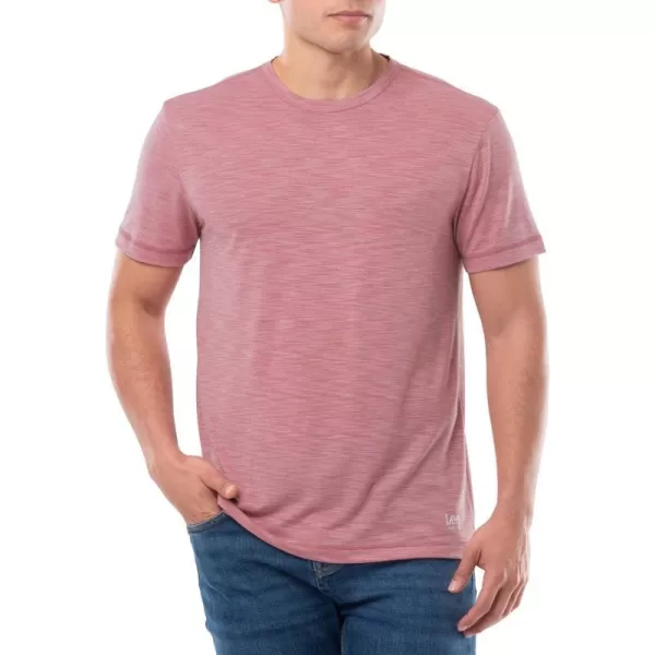 Lee Mens Quick Dry Short Sleeve TeeAntique Blush Heather