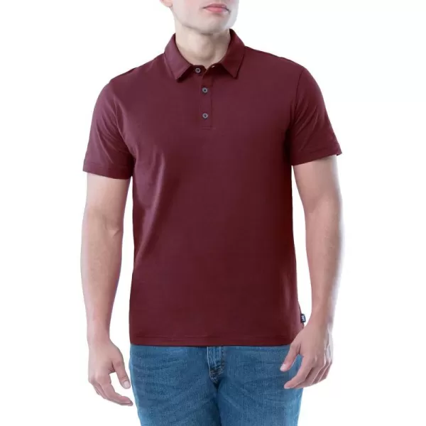 Lee Mens Short Sleeve Soft Washed Cotton Polo TShirtRhubarb