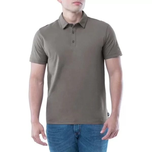 Lee Mens Short Sleeve Soft Washed Cotton Polo TShirtSmoked Pearl