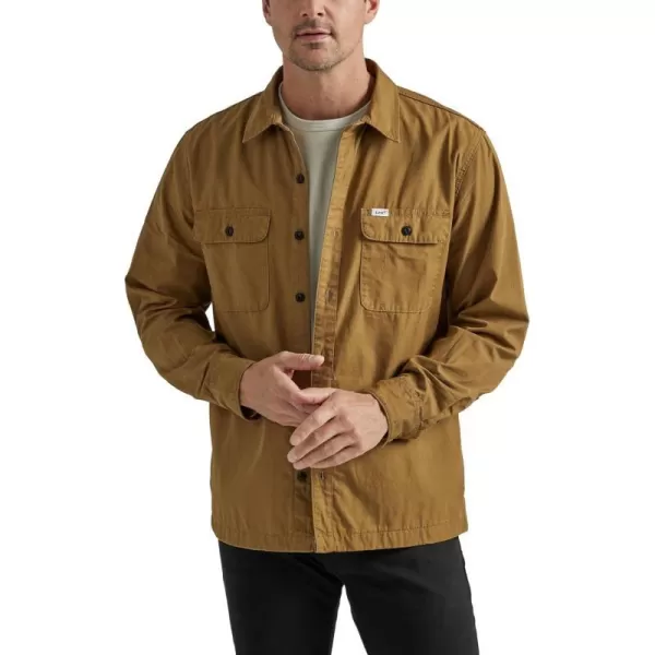 Lee Mens Workwear Loose Fit Long Sleeve ButtonDown OvershirtTumbleweed Canvas