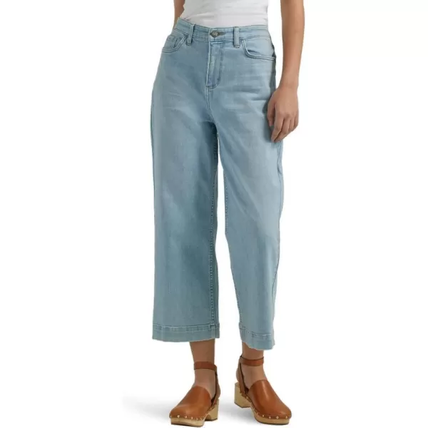 Lee Womens Legendary High Rise Wide Leg Crop JeanProgress Light