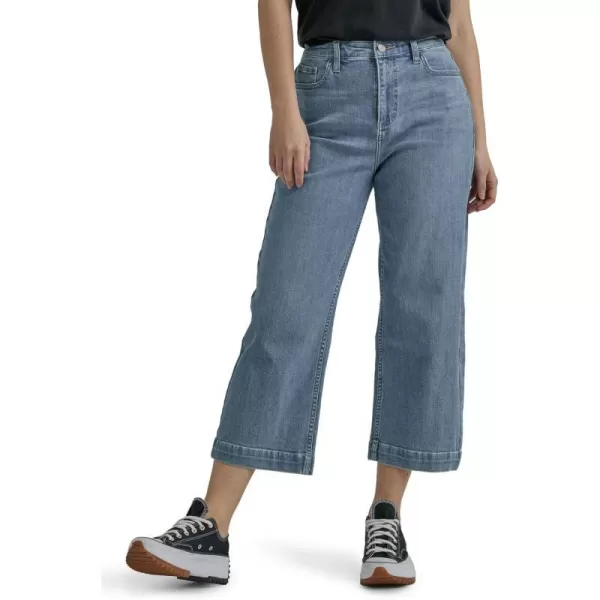 Lee Womens Legendary High Rise Wide Leg Crop JeanProper Lighting