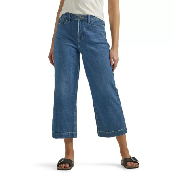 Lee Womens Legendary High Rise Wide Leg Crop JeanShadow Veil