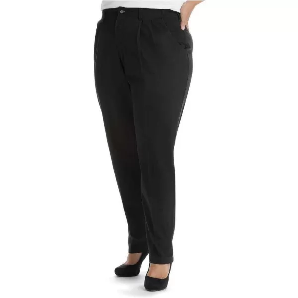 Lee Womens Petite Plus Size Relaxed Fit Side Elastic PantBlack