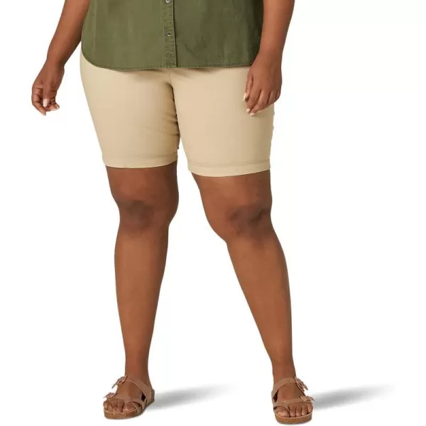 Lee Womens Plus Size Legendary 9 Chino Bermuda ShortSafari